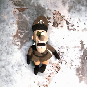 Rocky And Bullwinkle Plush Fearless Leader Keychain Stuffins Vintage 1999 CVS